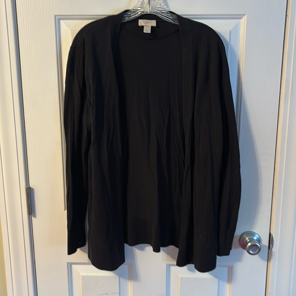 Loft women’s open front cardigan Black size large